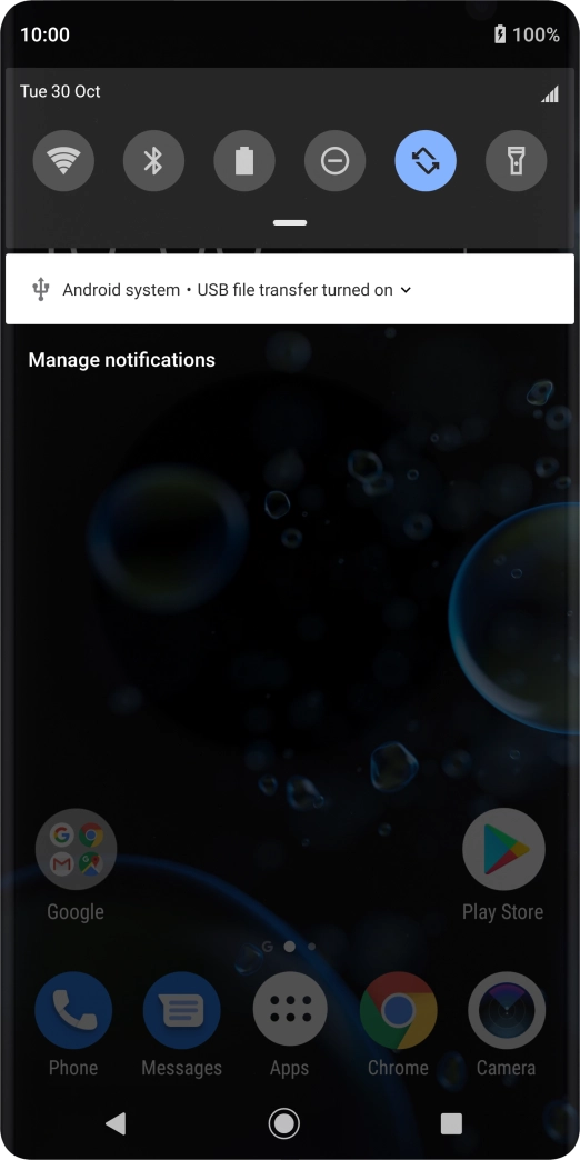 Press Android system. Press Android system.