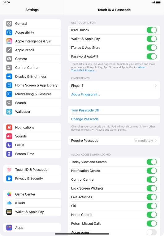 Press the indicators next to the required settings to turn them on or off. Press the indicators next to the required settings to turn them on or off.