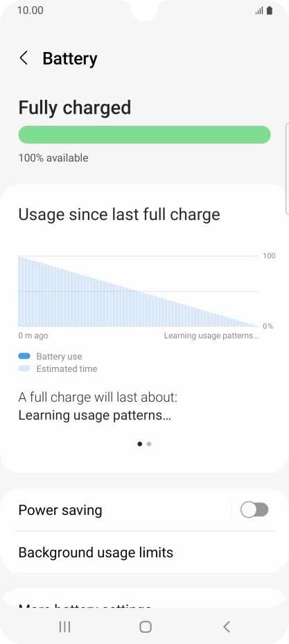 Press Power saving. Press Power saving.