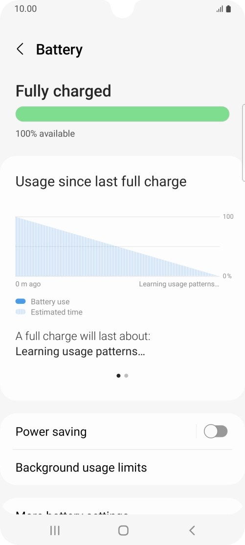 Press Power saving. Press Power saving.