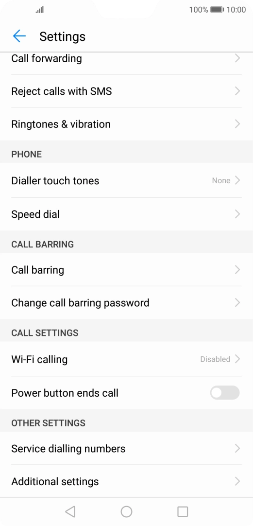 Press Additional settings. Press Additional settings.
