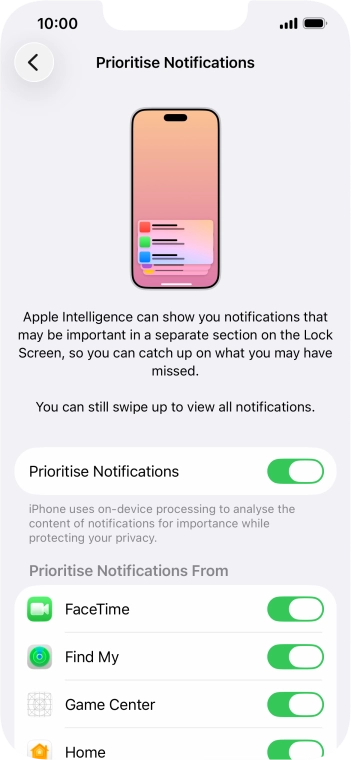 Press the indicator next to Press the indicator next to