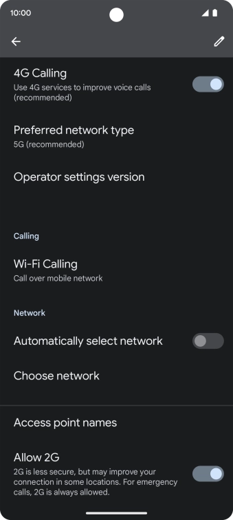 Press the indicator next to Press the indicator next to