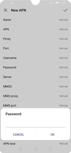 Key in secure and press OK. Key in secure and press OK.