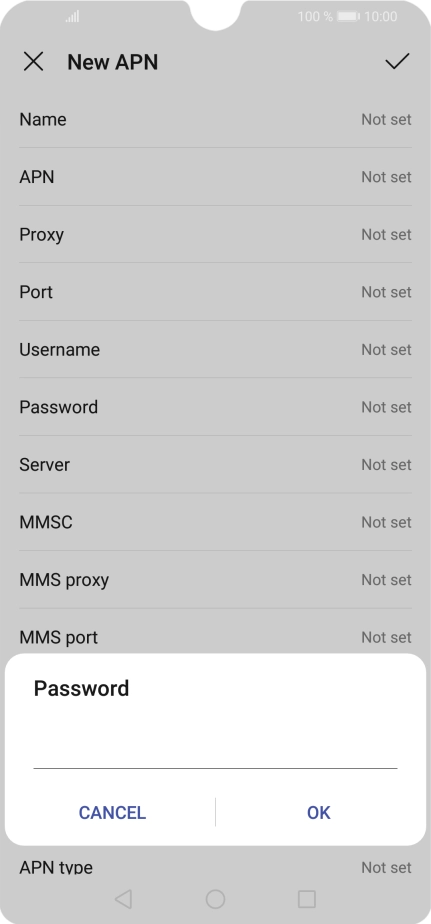 Key in secure and press OK. Key in secure and press OK.