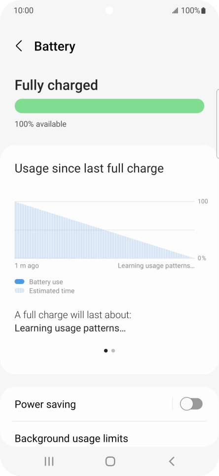 Press Power saving. Press Power saving.