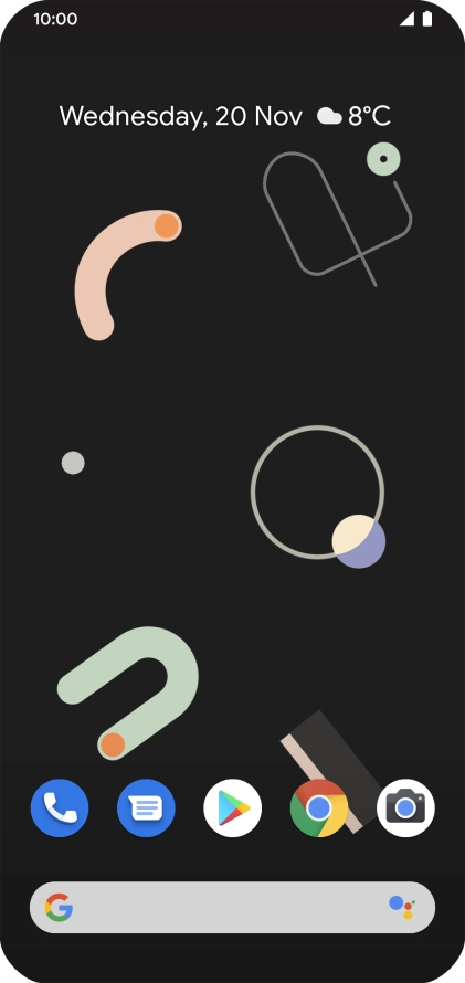 Press the Play Store icon. Press the Play Store icon.