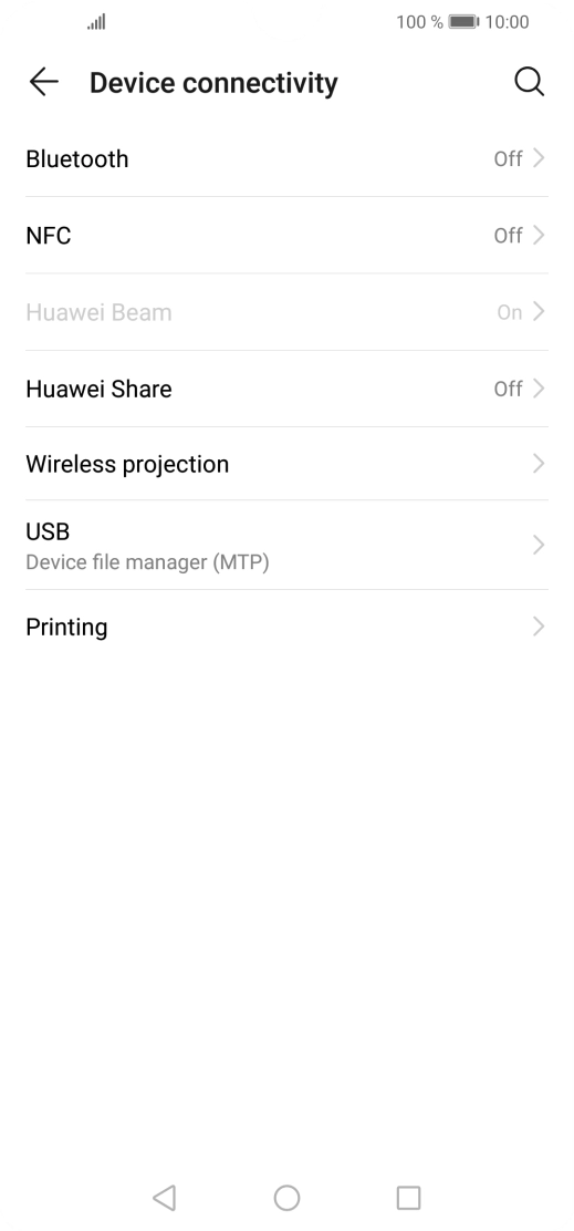 Press Bluetooth. Press Bluetooth.