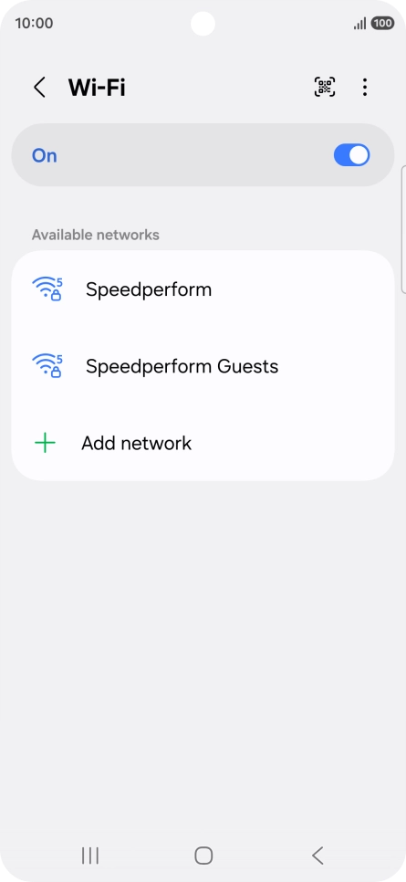 Press the required Wi-Fi network. Press the required Wi-Fi network.
