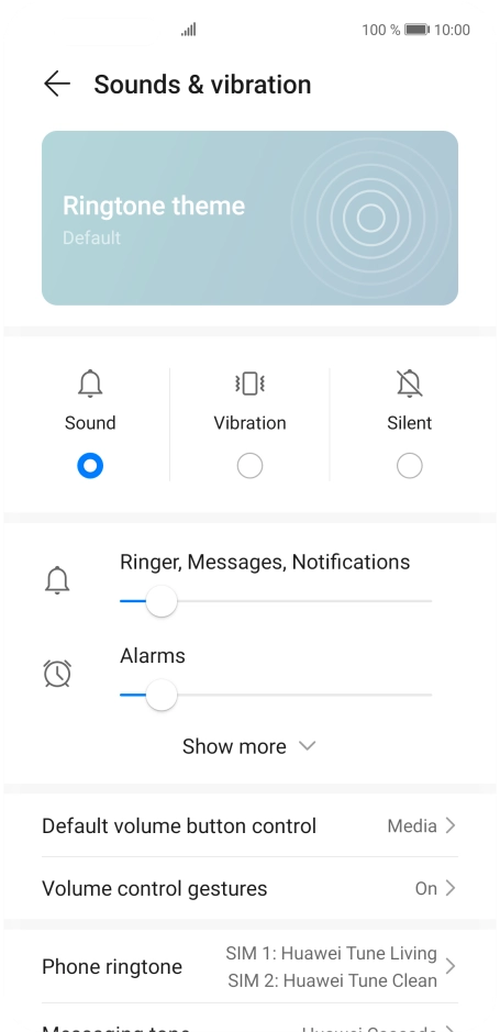 Press Phone ringtone. Press Phone ringtone.