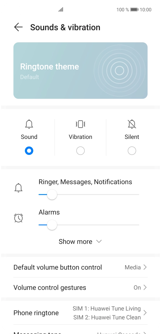 Press Phone ringtone. Press Phone ringtone.