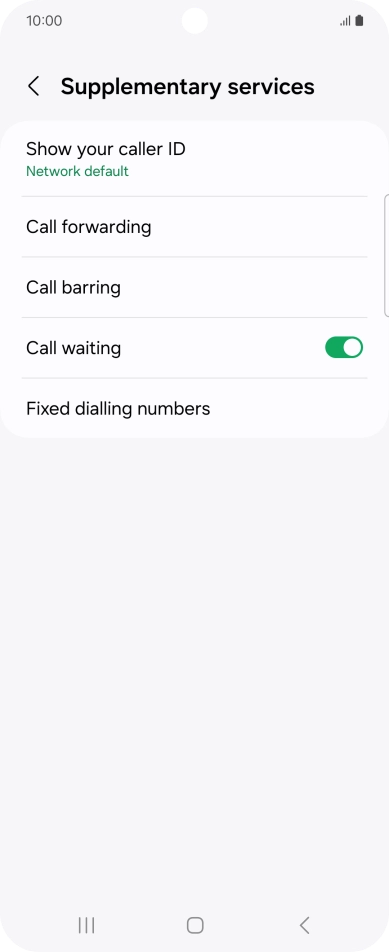 Press Fixed dialling numbers. Press Fixed dialling numbers.