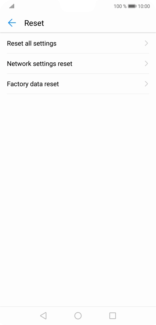 Press Factory data reset. Press Factory data reset.