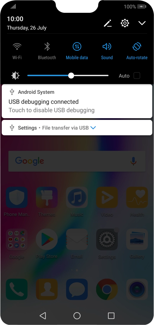 Press the connection icon. Press the connection icon.