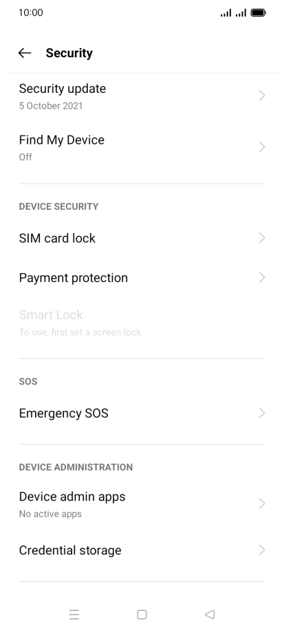 Press SIM card lock. Press SIM card lock.