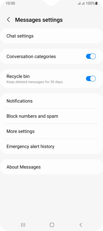 Press More settings. Press More settings.