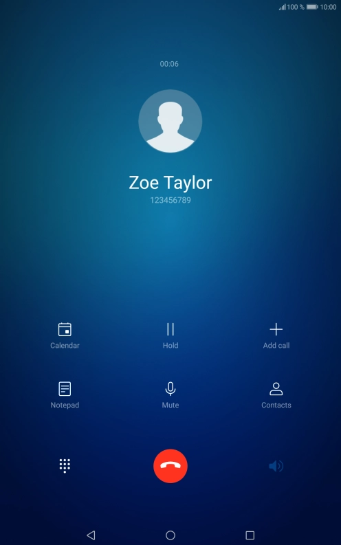 Press the end call icon. Press the end call icon.