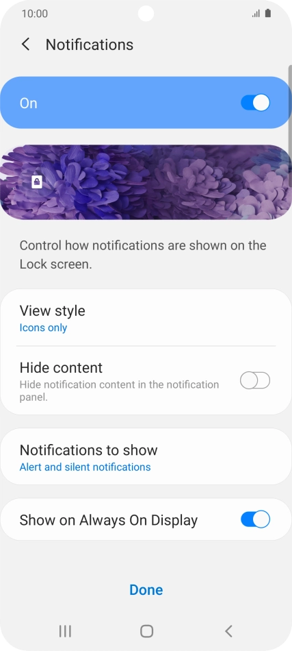 Press the indicators next to the required settings to turn them on or off. Press the indicators next to the required settings to turn them on or off.