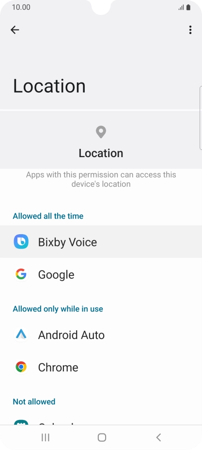 Press the required app. Press the required app.