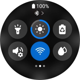 Press the low power mode icon. Press the low power mode icon.