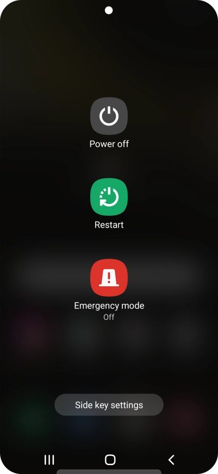 Press Power off. Press Power off.