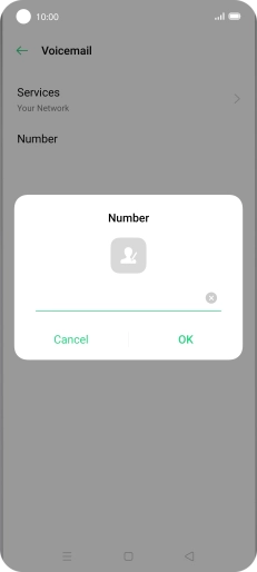 Key in +447953222222 and press OK. Key in +447953222222 and press OK.