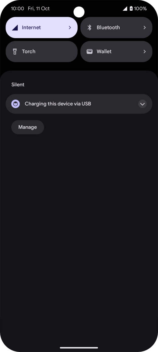 Press the drop down list. Press the drop down list.