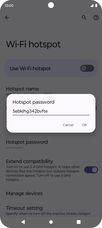 Key in the required password and press OK. Key in the required password and press OK.