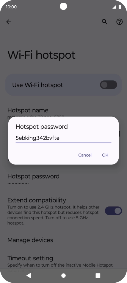 Key in the required password and press OK. Key in the required password and press OK.