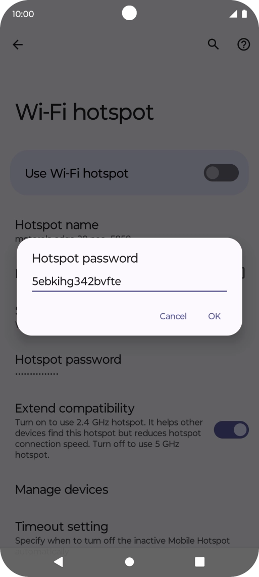 Key in the required password and press OK. Key in the required password and press OK.
