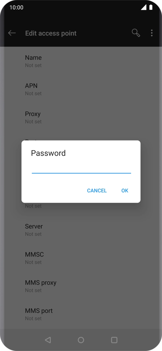 Key in secure and press OK. Key in secure and press OK.