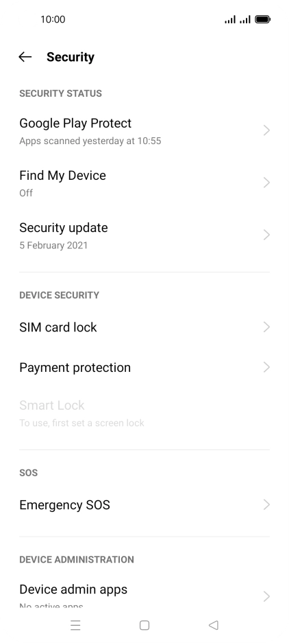 Press SIM card lock. Press SIM card lock.