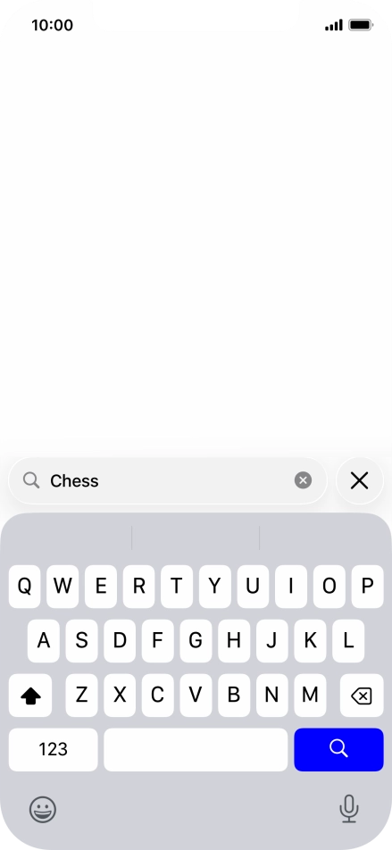 Press the search icon. Press the search icon.
