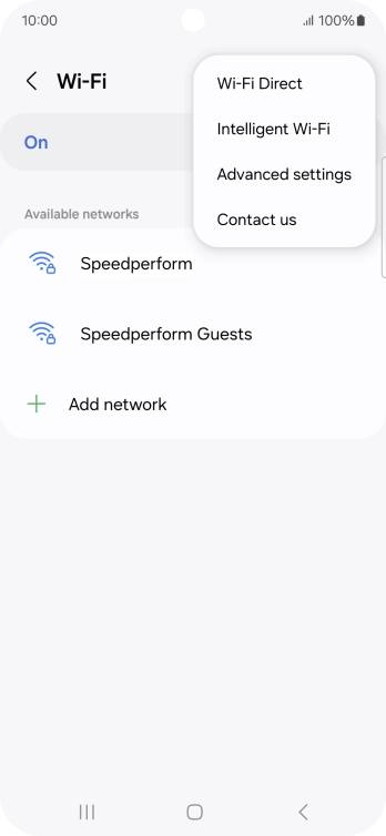 Press Intelligent Wi-Fi. Press Intelligent Wi-Fi.