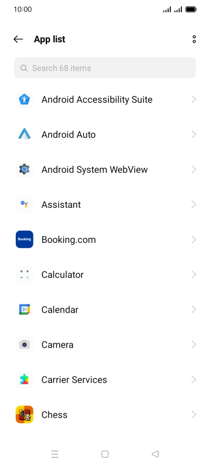 Press the required app. Press the required app.