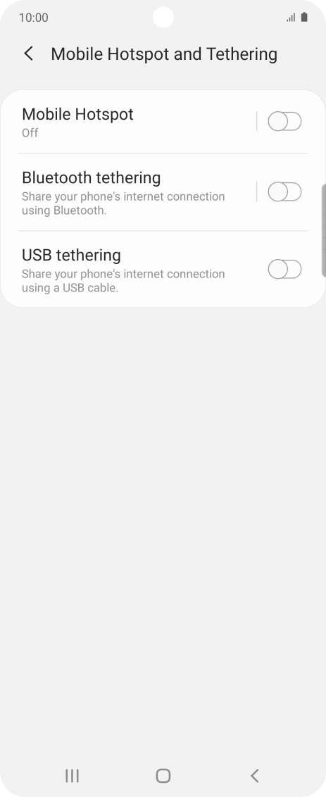 Press Mobile Hotspot. Press Mobile Hotspot.