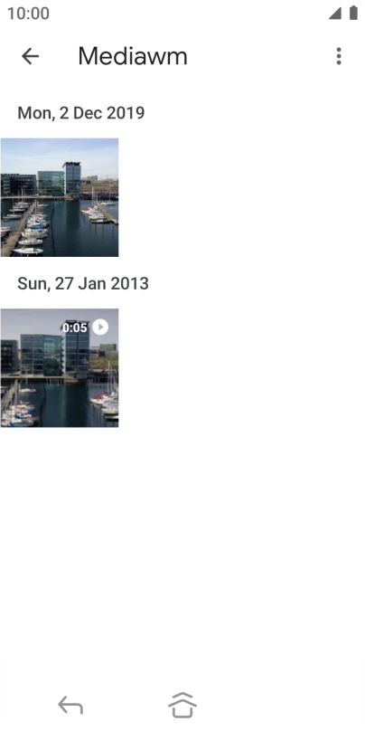 Press and hold any picture or video clip. Press and hold any picture or video clip.