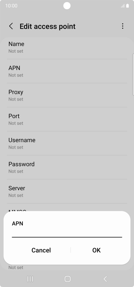 Key in everywhere and press OK. Key in everywhere and press OK.