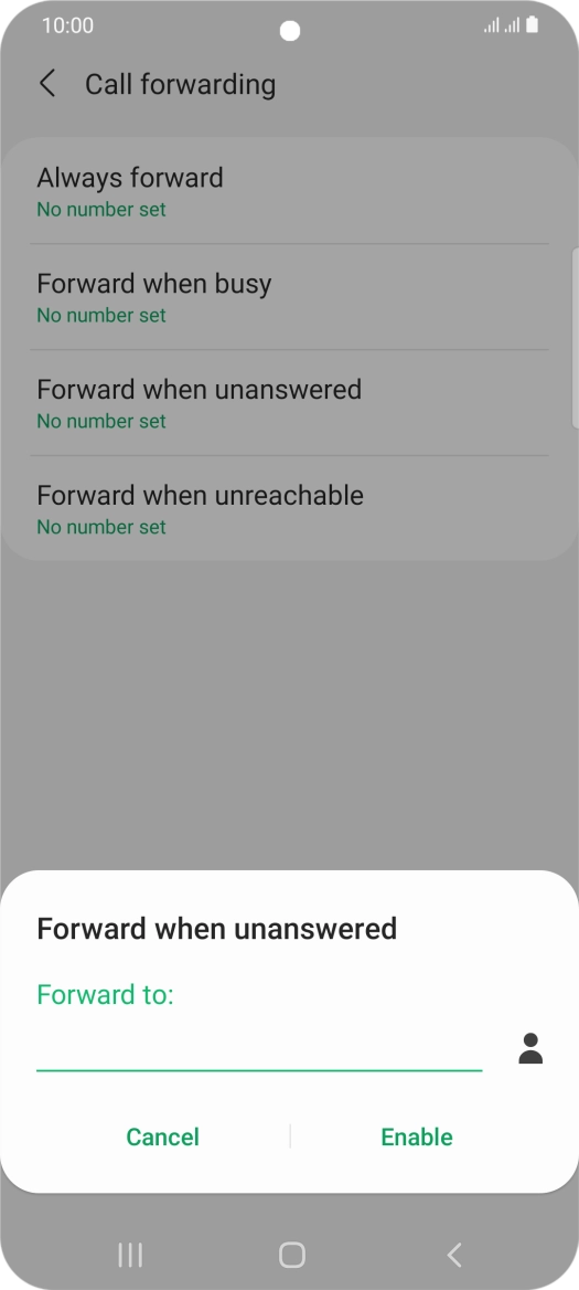 Key in +447953222222 and press Enable. Key in +447953222222 and press Enable.