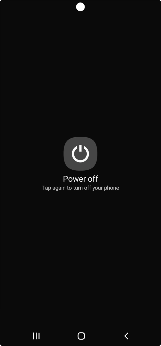 Press Power off. Press Power off.
