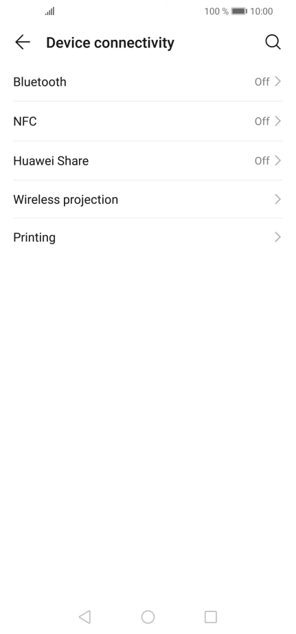 Press Bluetooth. Press Bluetooth.