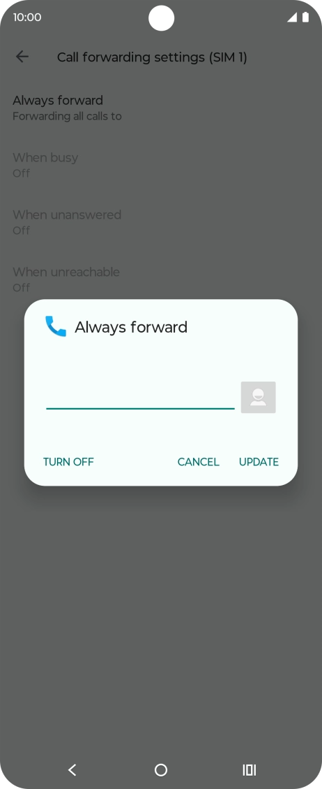 Press TURN OFF. Press TURN OFF.