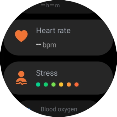 Press Heart rate. Press Heart rate.