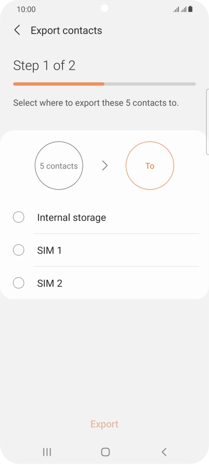 Press the required SIM. Press the required SIM.