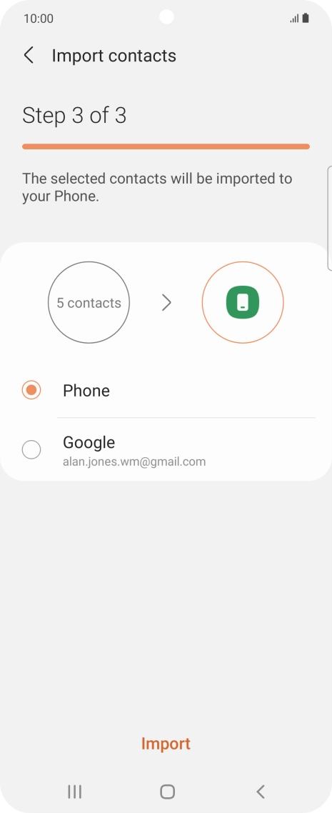 Press Import. Press Import.