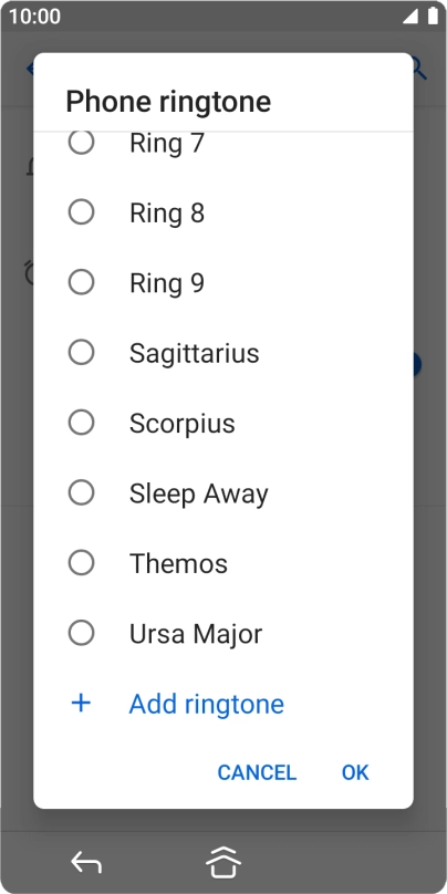 Press Add ringtone and go to the required ring tone. Press Add ringtone and go to the required ring tone.