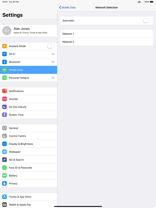 If you turn off the function, press the required network. If you turn off the function, press the required network.