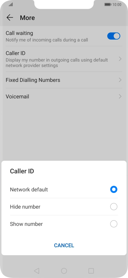 Press Show number to turn on caller identification. Press Show number to turn on caller identification.
