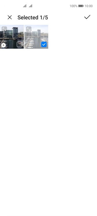 Press the confirm icon. Press the confirm icon.