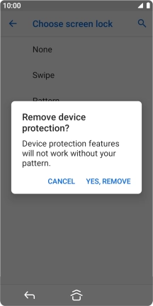 Press YES, REMOVE. Press YES, REMOVE.